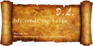 Dörnhöfer Lilla névjegykártya